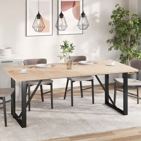 Dessus de table-Plateau de Table de Remplacement 4pcs 100x50x2,5cm rectangulaire bois pin massif 834797