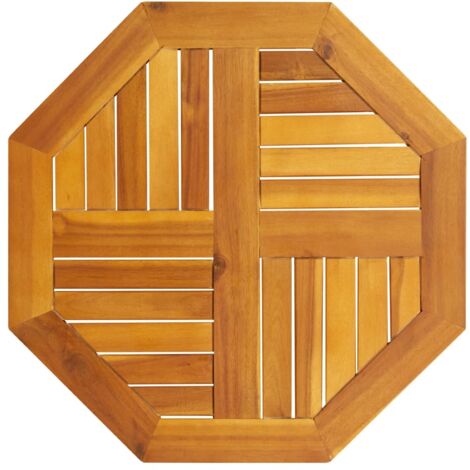 Dessus de table-Plateau de Table de Remplacement 60x60x2 cm octogonal bois massif d'acacia 849345