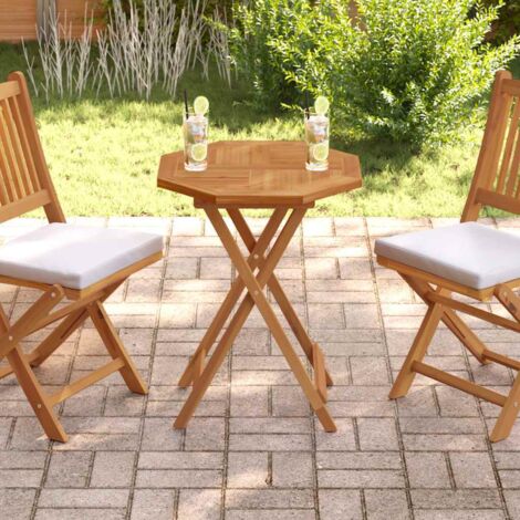 Dessus de table-Plateau de table de remplacement 60x60x2,5 cm octogonal bois de teck massif