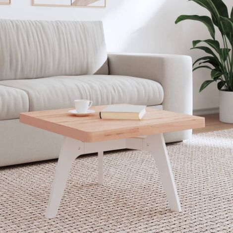 Dessus de table-Plateau de Table de Remplacement 60x60x4 cm carré bois massif de hêtre 730520