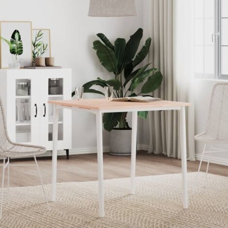 Dessus de table-Plateau de Table de Remplacement 70x70x1,5 cm carré bois massif de hêtre 131144