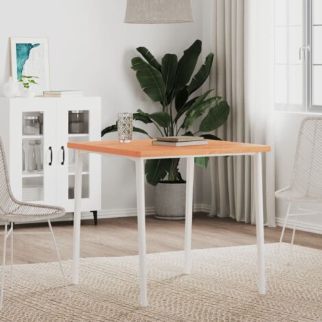 Dessus de table-Plateau de Table de Remplacement 70x70x2,5 cm carré bois massif de hêtre 650877