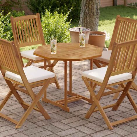 Dessus de table-Plateau de table de remplacement 80x80x2,5 cm octogonal bois de teck massif