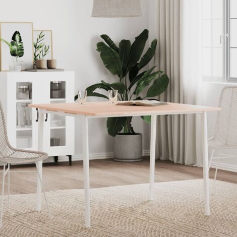 Dessus de table-Plateau de Table de Remplacement 90x90x1,5 cm carré bois massif de hêtre 794677