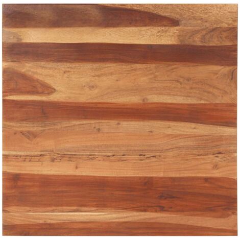 Dessus de table-Plateau de Table de Remplacement bois massif d'acacia 25-27 mm 80x80 cm 463799