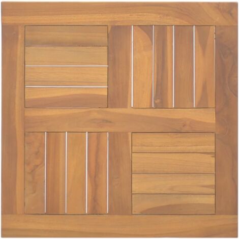 Dessus de table-Plateau de Table de Remplacement carré 50x50x2,5 cm Bois de teck massif 472114