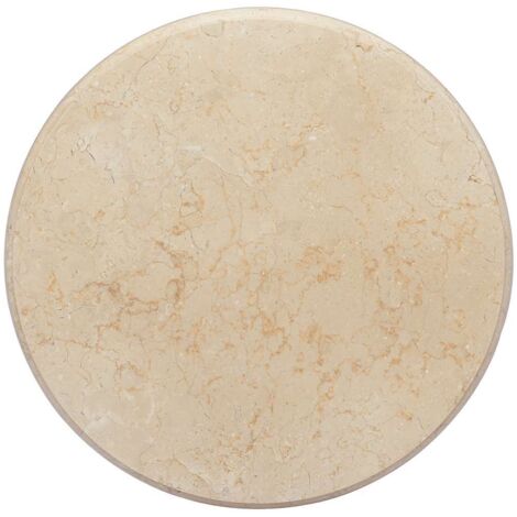 Dessus de table-Plateau de Table de Remplacement Crème Ø50x2,5 cm Marbre 644640