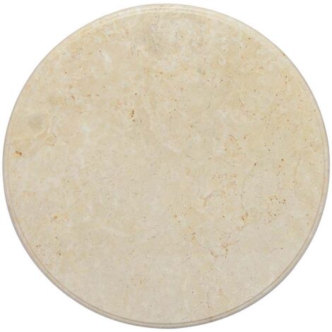 Dessus de table-Plateau de Table de Remplacement Crème Ø60x2,5 cm Marbre 463862