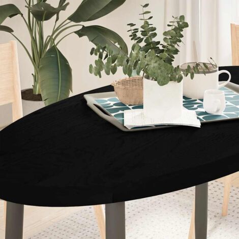 Dessus de table-Plateau de Table de Remplacement marron foncé 120x60x4cm bois chêne massif ovale 748174