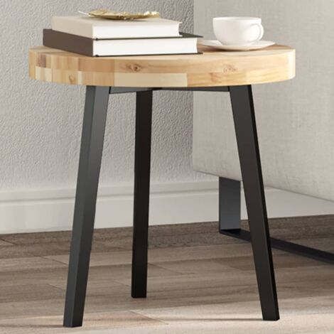 Dessus de table-Plateau de Table de Remplacement rond Ø40x4 cm bois massif d'acacia 403072