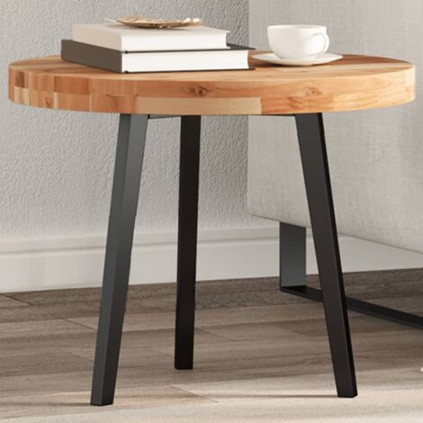 Dessus de table-Plateau de Table de Remplacement rond Ø50x4 cm bois massif d'acacia 560013