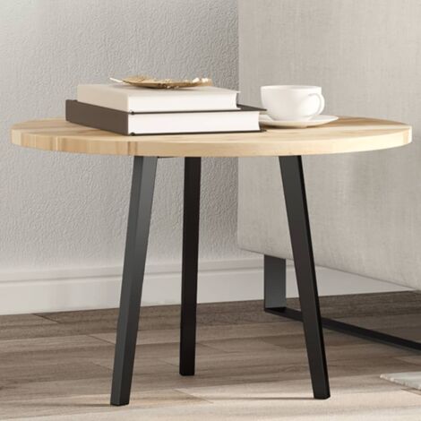 Dessus de table-Plateau de Table de Remplacement rond Ø60x2 cm bois massif d'acacia 375493
