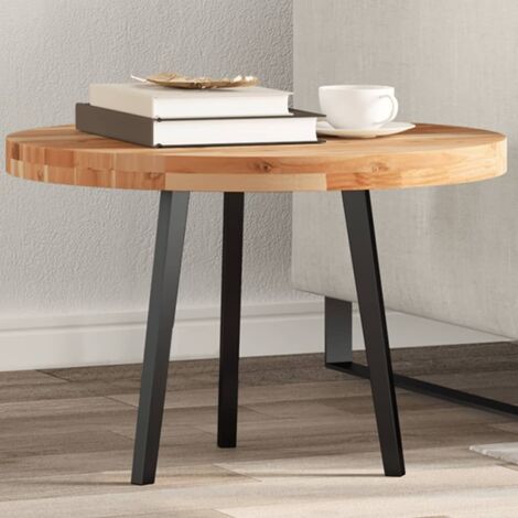 Dessus de table-Plateau de Table de Remplacement rond Ø60x4 cm bois massif d'acacia 227680