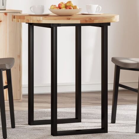 Dessus de table-Plateau de Table de Remplacement rond Ø70x4 cm bois massif d'acacia 362942