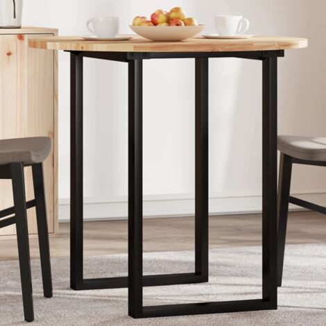 Dessus de table-Plateau de Table de Remplacement rond Ø80x2 cm bois massif d'acacia 539582