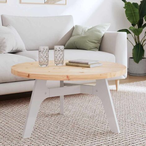 Dessus de table-Plateau de table de remplacement rond Ø80x3 cm bois de pin massif