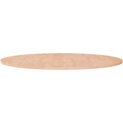 Dessus de table-Plateau de Table de Remplacement rond Ø90x1,5 cm Bois de chêne massif non traité 901029