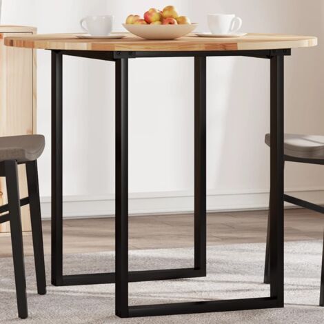 Dessus de table-Plateau de Table de Remplacement rond Ø90x2 cm bois massif d'acacia 639052