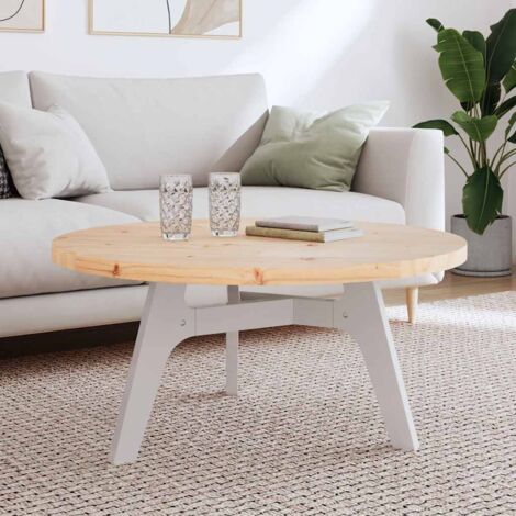 Dessus de table-Plateau de Table de Remplacement rond Ø90x3 cm bois de pin massif 670042
