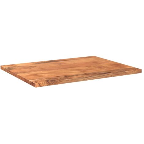 Dessus de table  Plateau de table  Dessus de bureau 80x70x3,8 cm rectangulaire bois massif d'acacia CFW42879