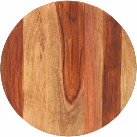 Dessus de table  Plateau de table  Dessus de bureau bois massif d'acacia rond 15-16 mm 50 cm CFW11583