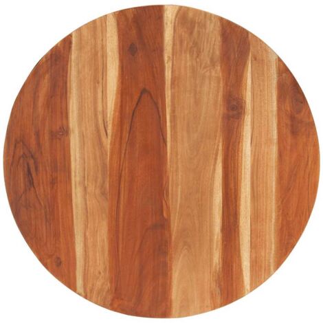 Dessus de table  Plateau de table  Dessus de bureau bois massif d'acacia rond 15-16 mm 80 cm CFW40477