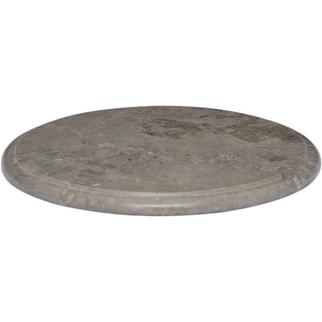 Dessus de table, Plateau De Table Gris Ø40x2,5 cm Marbre LKF96553