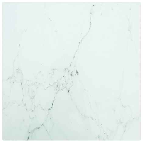 Dessus de table  Plateau De Table  Plan de travail Blanc 30x30cm 6mm Verre trempé et design marbre BZTHBS721988