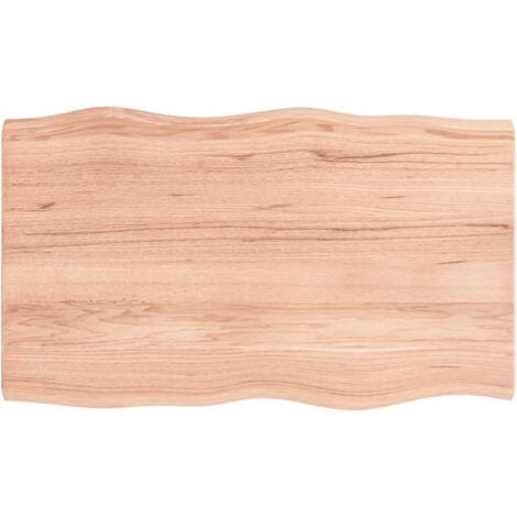 Dessus de table  Plateau De Table  Plan de travail bois chêne massif traité bordure assortie BZTHBS204812 MaisonChic