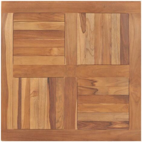 Dessus de table  Plateau De Table  Plan de travail Bois de teck solide Carré 80x80x2,5 cm VSGS502309