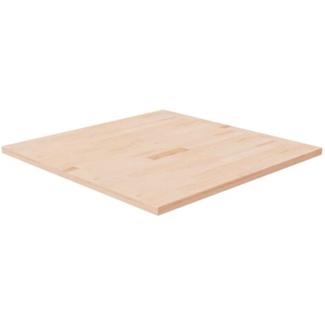 Dessus de table Plateau De Table Plan de travail carré 80x80x2,5 cm Bois chêne massif non traité BZTHBS831111 MaisonChic