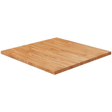 Dessus de table Plateau De Table Plan de travail carré Marron clair70x70x2,5cm Bois chêne traité BZTHBS910521 MaisonChic