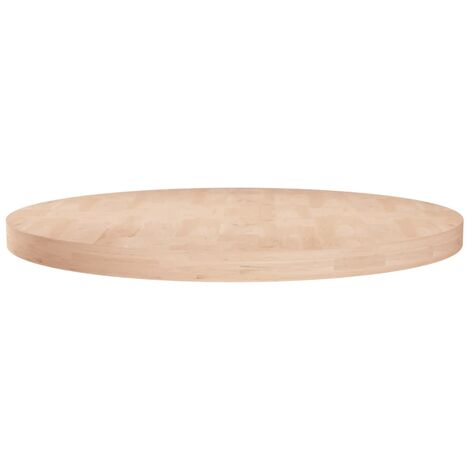 Dessus de table  Plateau De Table  Plan de travail rond Ø60x4 cm Bois de chêne massif non traité BZTHBS956967