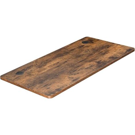 Dessus de Table pour Bureau électrique, Plateau de Table, Bords et Coins arrondis, en Panneau MDF, 120 x 60 x 1,8 cm, Marron Rustique