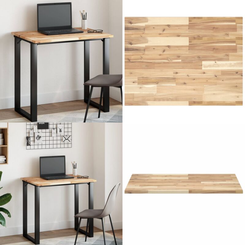 Dessus de table rectangulaire 100x60x2 cm bois massif d'acacia - Dessus De Table - Table En Bois - Acacia - Meuble De Salle à Manger - Plateau De