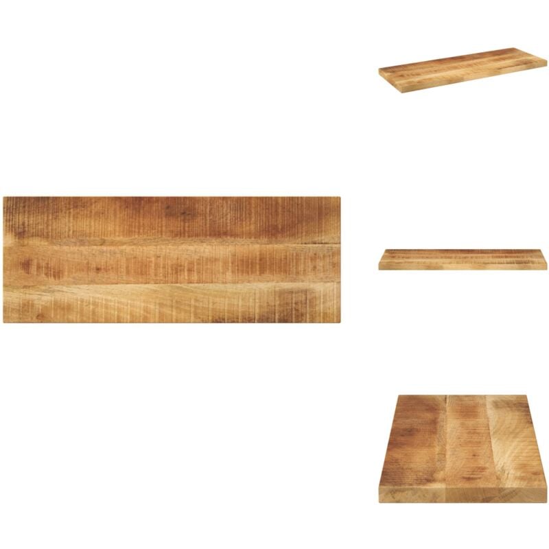 Dessus de table rectangulaire bois massif de manguier brut - Dessus De Table - Dessus De Table De Remplacement - Dessus De Table En Bois - Dessus De