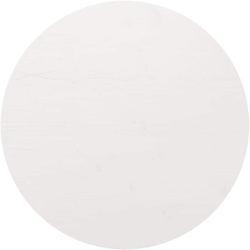 Dessus de table rond blanc Ø80x3 cm bois de pin massif Vidaxl