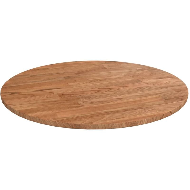 Dessus de table rond Marron clair Ø40x1,5 cm Bois chêne traité