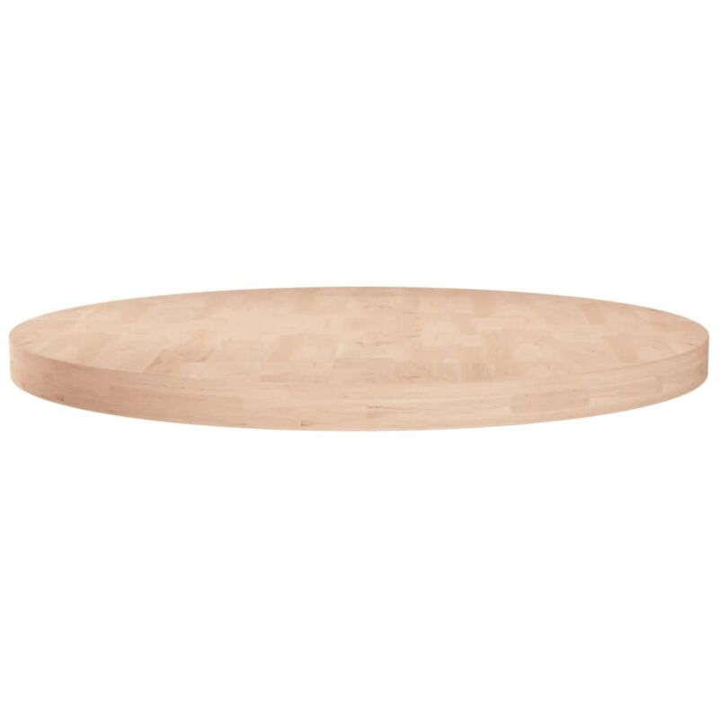 Dessus de table rond Ø60x4 cm Bois de chêne massif non traité