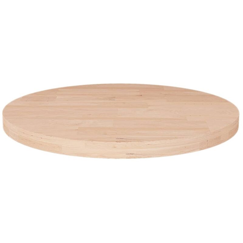 Dessus de table rond Ø50x2,5 cm Bois de chêne massif non traité vidaXL