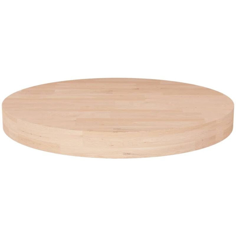 Dessus de table rond Ø40x4 cm Bois de chêne massif non traité vidaXL