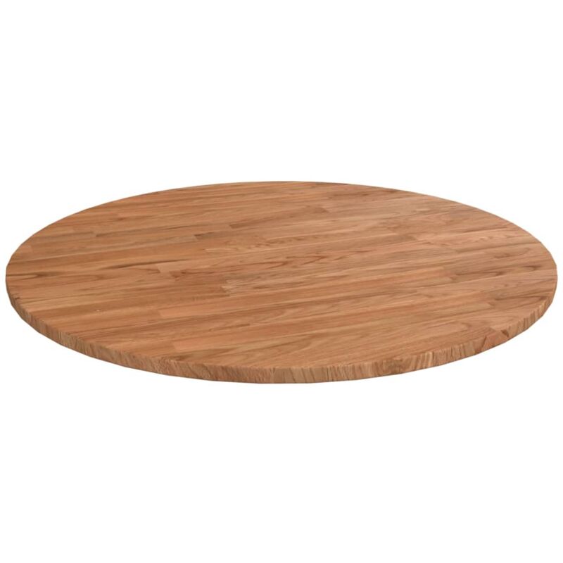 Dessus de table rond Marron clair Ø60x1,5 cm Bois chêne traité Vidaxl