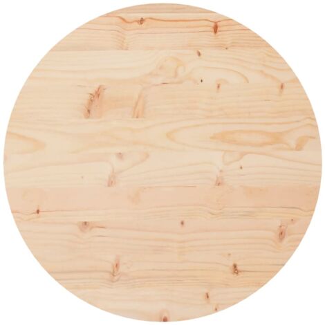 Dessus de table rond Ø50x3 bois de pin massif