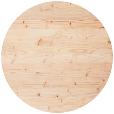Dessus de table rond Ø70x3 bois de pin massif
