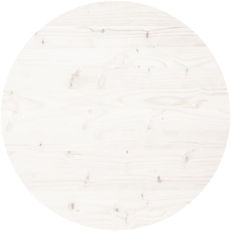 Dessus de table rond blanc Ø60x3 bois de pin massif