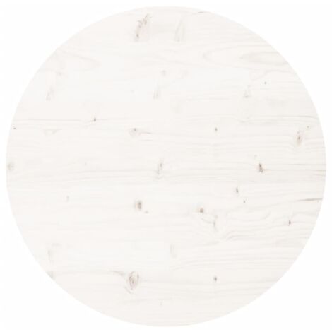 Dessus de table rond blanc Ø90x3 bois de pin massif