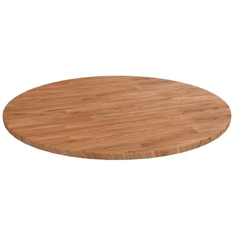 Dessus de table rond Marron clair Ø80x1,5 Bois chêne traité