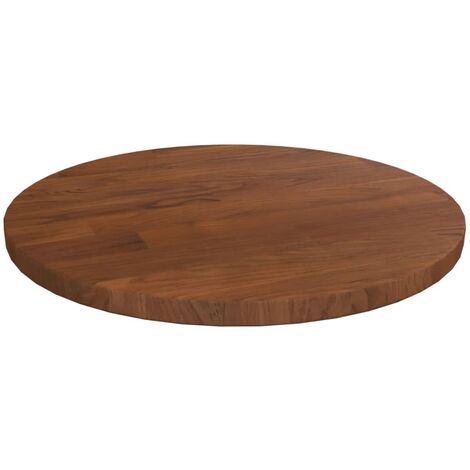 Dessus de table rond Marron foncé Ø30x1,5 Chêne massif traité
