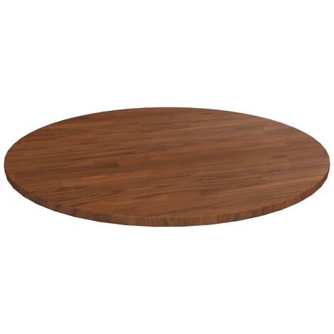Dessus de table rond Marron foncé Ø90x1,5 Chêne massif traité
