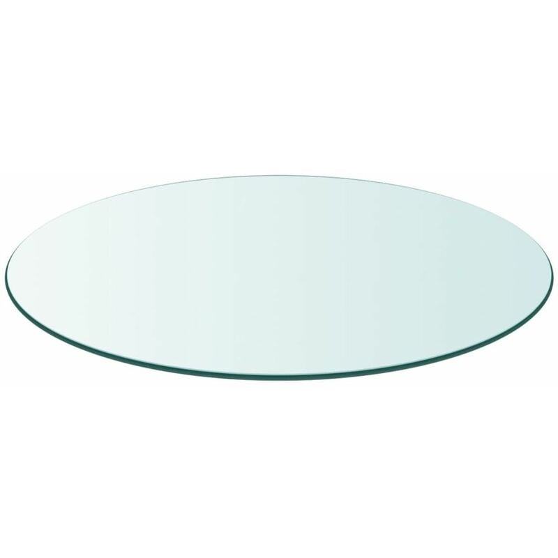 Dessus de table ronde en verre trempé,700 mm,Épaisseur 8 mm